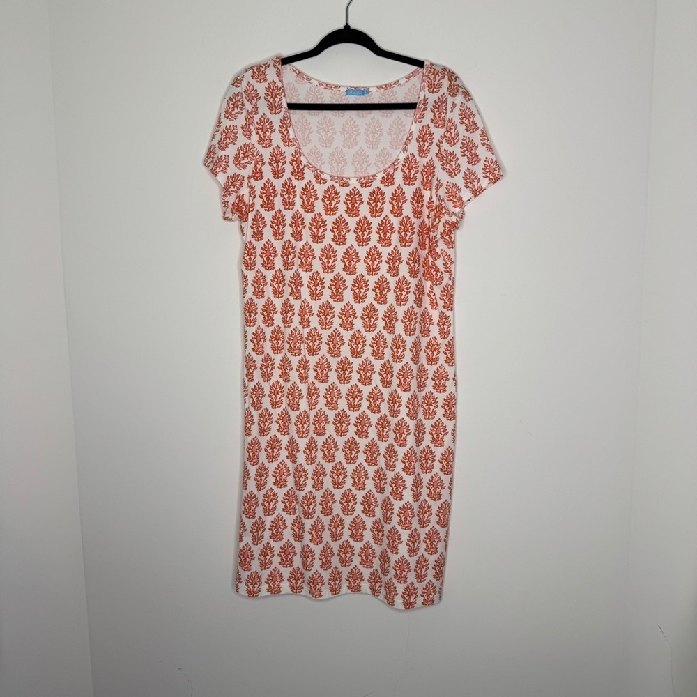 J. McLaughlin Patterned Short Sleeve Dress XL
